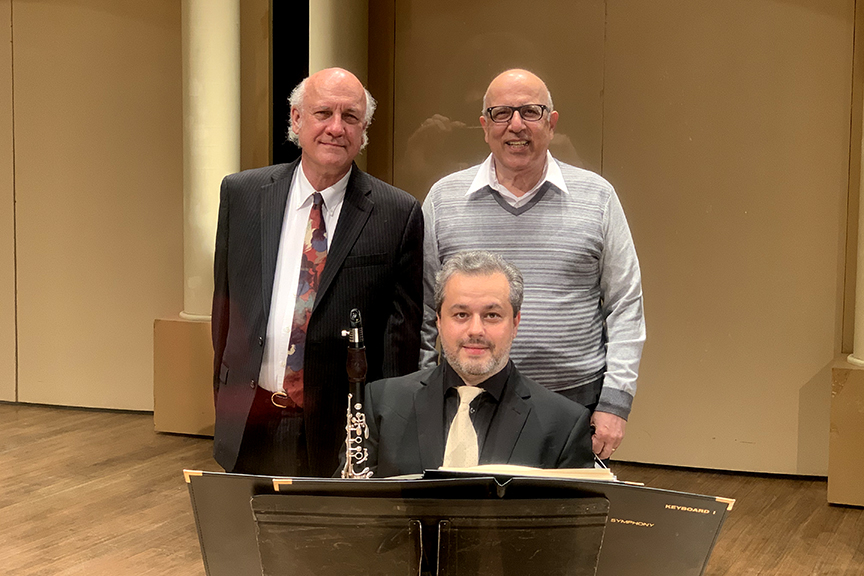 This image has an empty alt attribute; its file name is miller-symphony-hall-michael-boris-pierre-on-stage-at-dress-rehearsal-copy.jpg